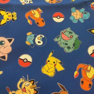 Unique POKEMON CHARACTERS Handmade Cotton Pillowcase fits a Standard/Queen